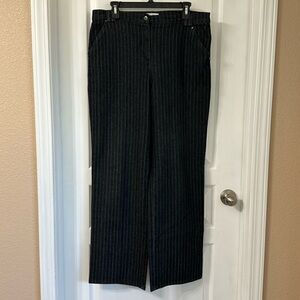 DRESSBARN PINSTRIPE PANTS WIDE LEG SZ 12